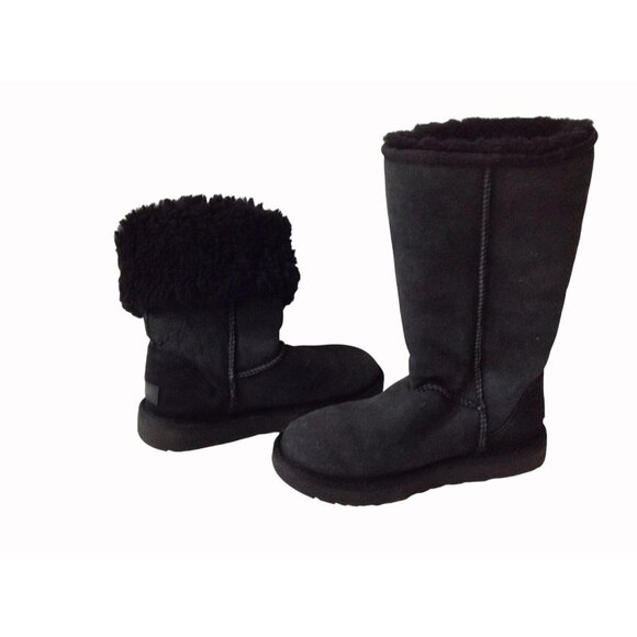 UGG Australia Shoes - UGG Australia Womens Black Suede Mid-Calf Boots Size 8